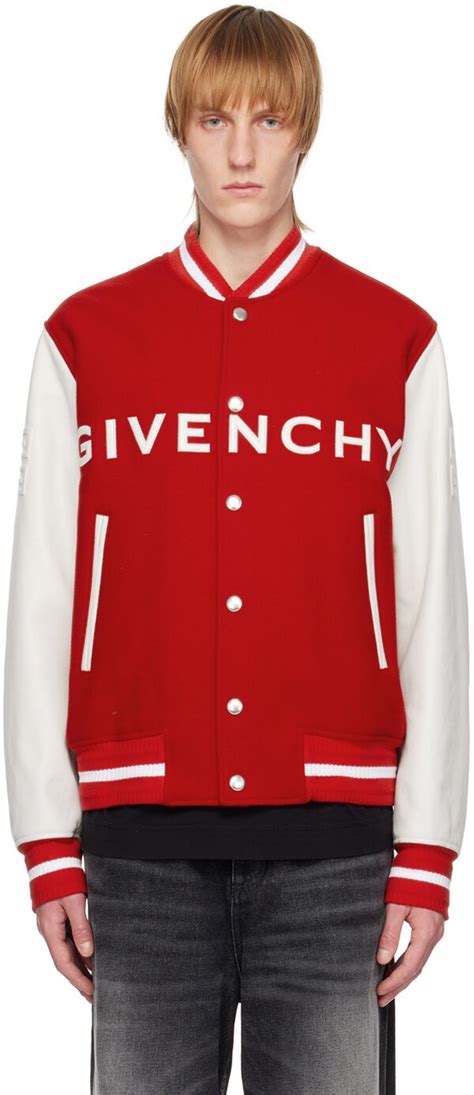 givenchy logo bomber jacket back red men|Givenchy Neiman Marcus Women Accessories.